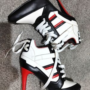 Harley Quinn laced High Heal Shoes Cosplay Size 9